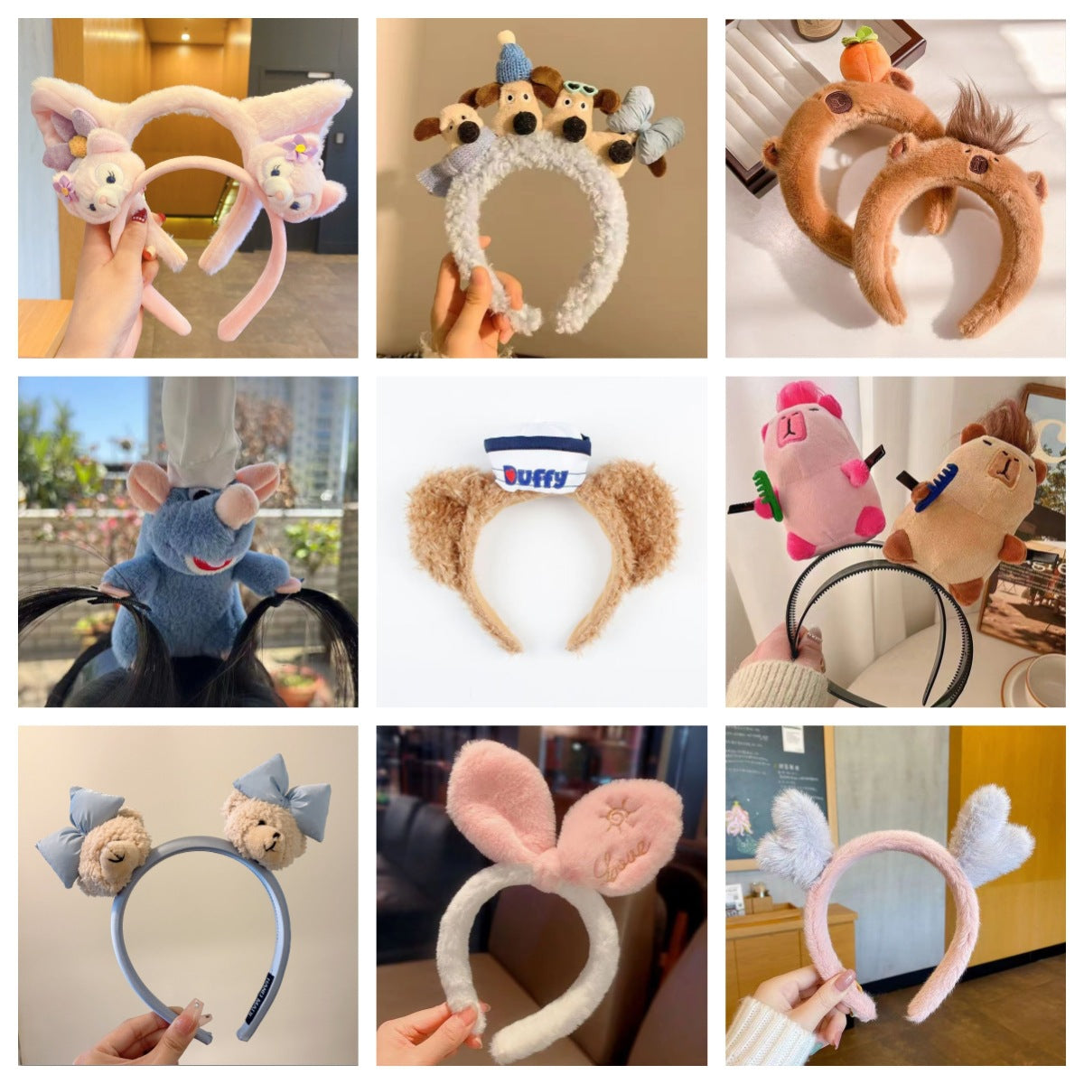 Cute Plush Headband For Girls Kids, Funny Chef Mouse Design High Crown Hair Hoop Accessory