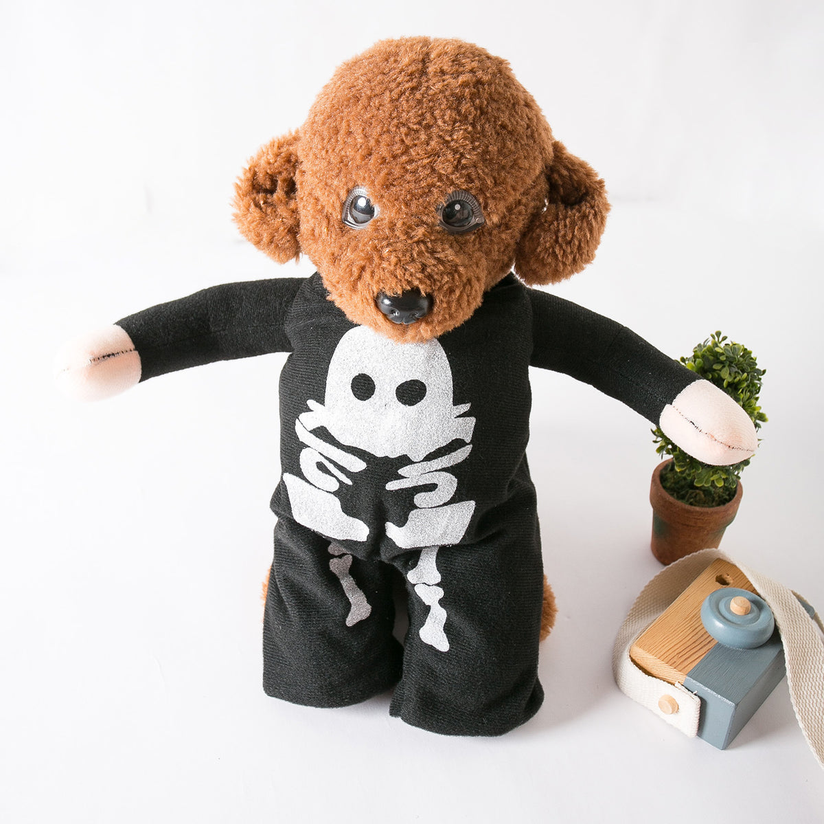 Glow in the Dark Skeleton Pet Costume, Funny Upright Halloween Outfit for Dogs
