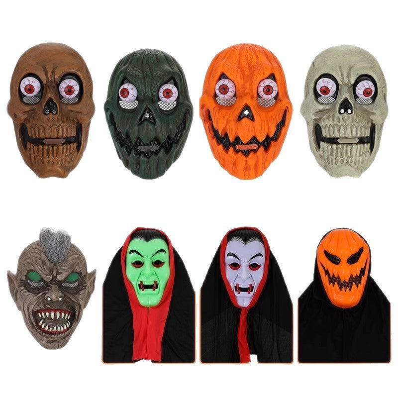 Halloween Party Masks Set, Pumpkin Eyeball Skeleton Vampire Masks For Costume Ball Bar Party Dress Up