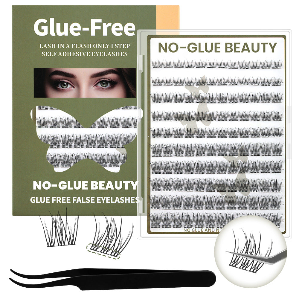 Doll Style Glue Free False Lashes Mixed Pack Voluminous Segment Wispy Easy Apply Eyelashes