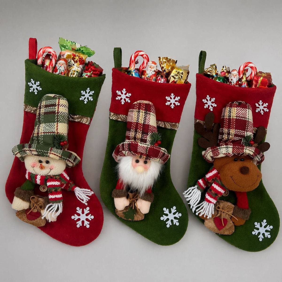 Christmas Stocking Gift Bags, Candy Sock Ornaments for Holiday Gift Giving Decorations