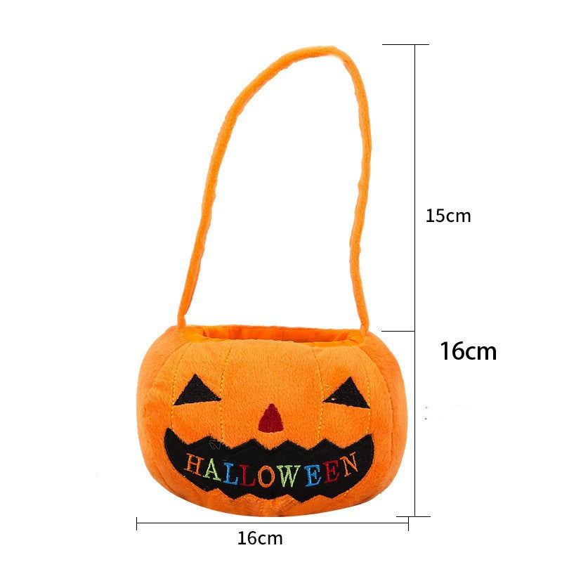 Halloween Pumpkin Treat Bags, Ghost Pattern Candy Bag for Trick or Treat