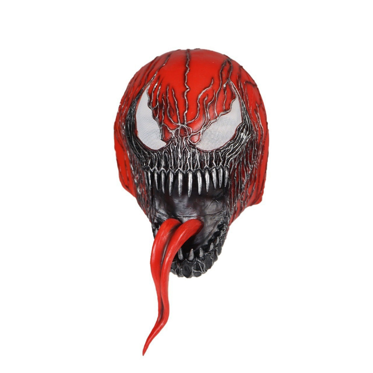 Vampire Latex Mask With Hair, Morbius Style Horror Head Mask For Masquerade Party Halloween Costume