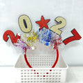 Christmas Party Headbands with Colorful Strips, Holiday Celebration Headwear
