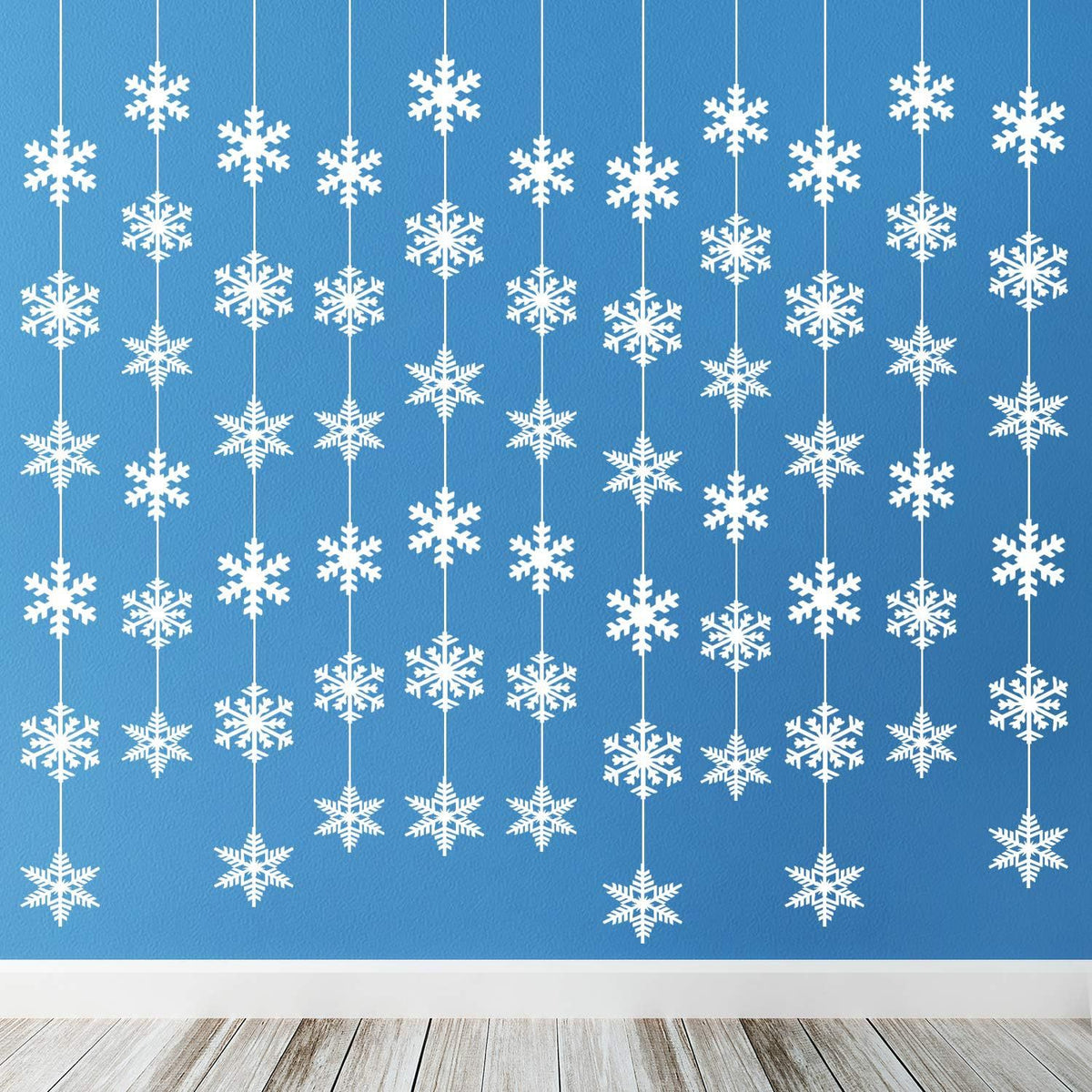 3D Snowflake Christmas Hanging Ornaments, Store Window Ceiling Decorations for Holiday Display