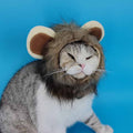 Halloween Adjustable Lion Mane Pet Hat, Cat Dog Costume Cap For Fall Winter Holiday Dress Up