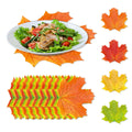 Thanksgiving Maple Leaf Party Paper Placemats, Disposable Table Mats for Baby Shower Birthday