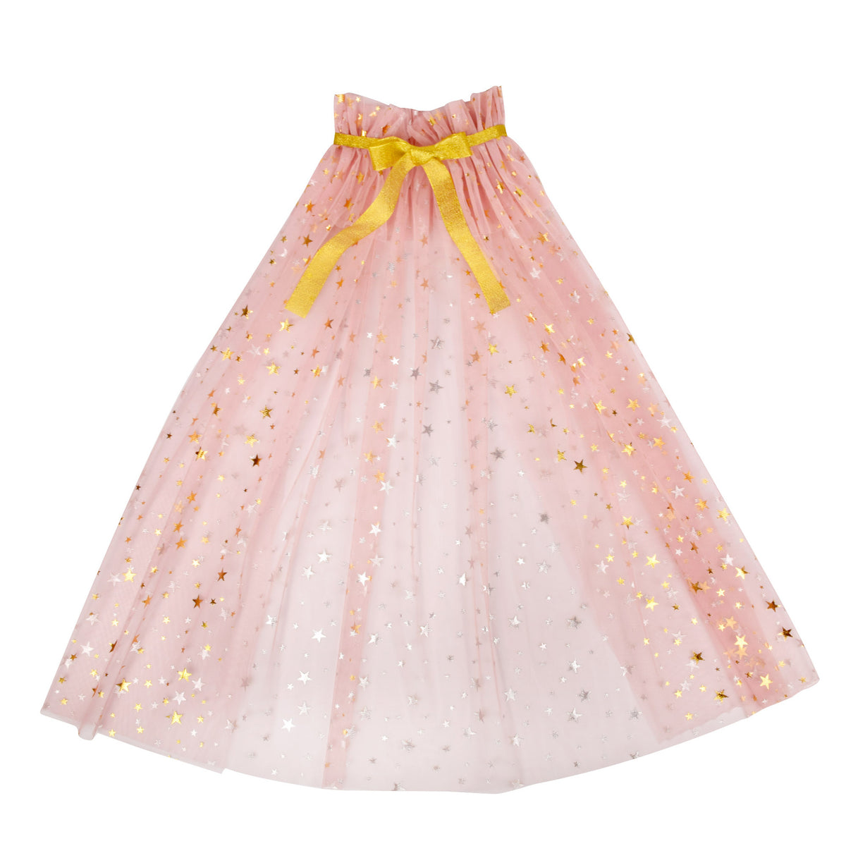 Kids Fairy Tulle Cape, Lightweight Party Performance Cloak With Star Wand Prop