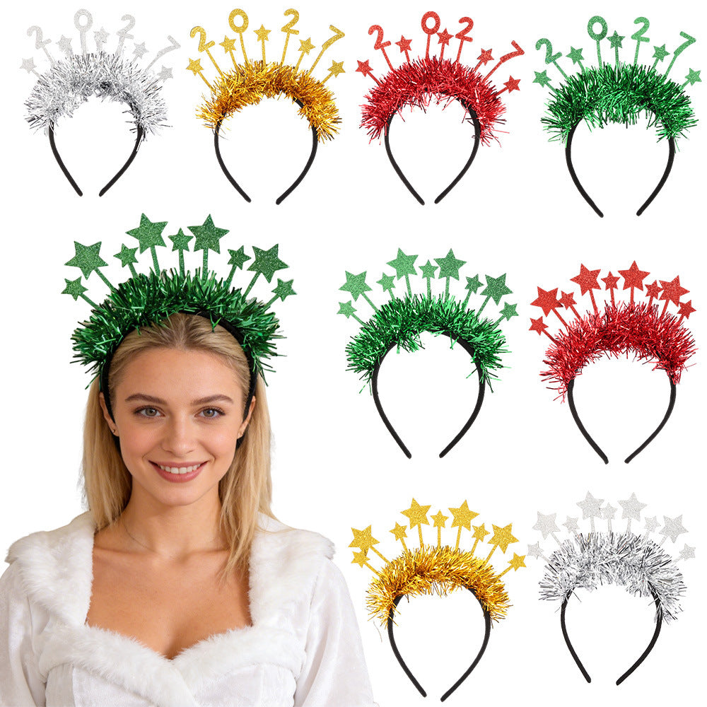 Christmas Star Striped Headbands for Party Costume and Photo Props