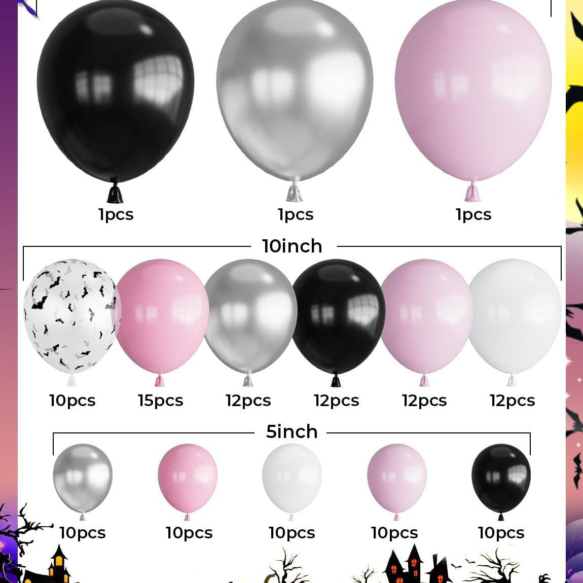 Halloween Balloon Set Arch Kit Ghost Pumpkin Theme Party Balloon Decoration Series
