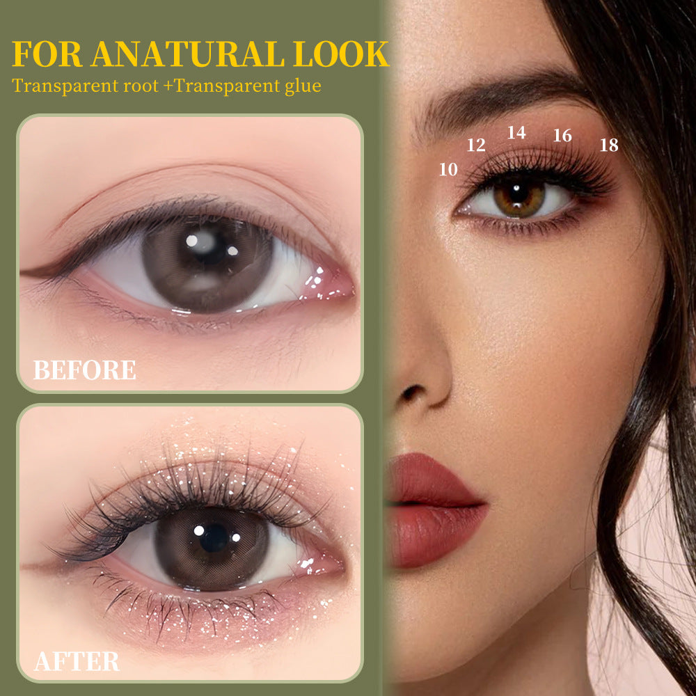 Doll Style Glue Free False Lashes Mixed Pack Voluminous Segment Wispy Easy Apply Eyelashes