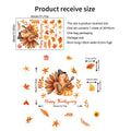 Fall Thanksgiving Cartoon Maple Leaf Turkey Window Clings, Home Wall Decals