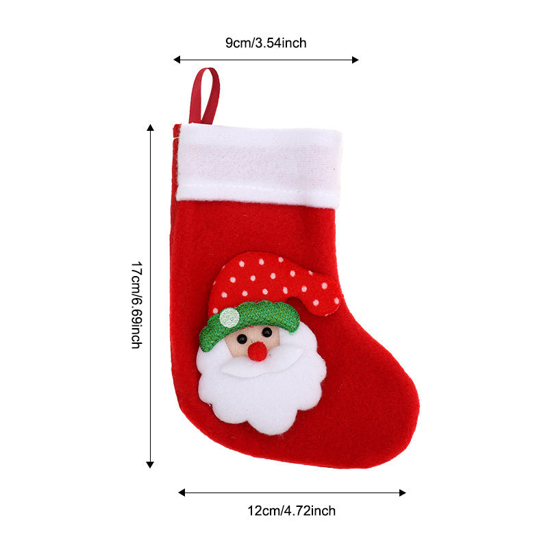 Knitted Mini Christmas Stockings, Small Holiday Hanging Decorations for Home Window Display