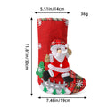 Large Burlap Christmas Stocking Gift Bag Tree Hanging Ornament Candy Storage Holiday Decor