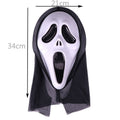 Halloween Scream Ghost Skull Full Head Mask, Scary Masquerade Party Disguise