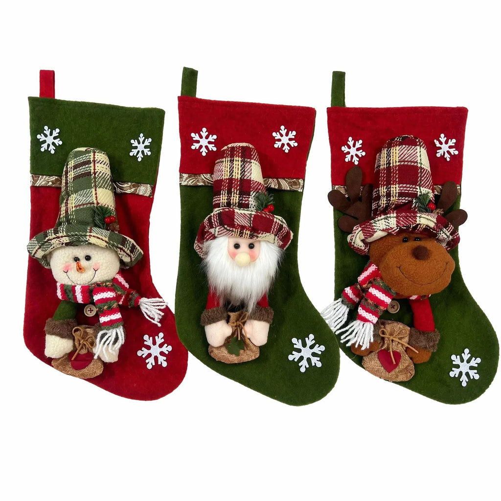 Christmas Stocking Gift Bags, Candy Sock Ornaments for Holiday Gift Giving Decorations