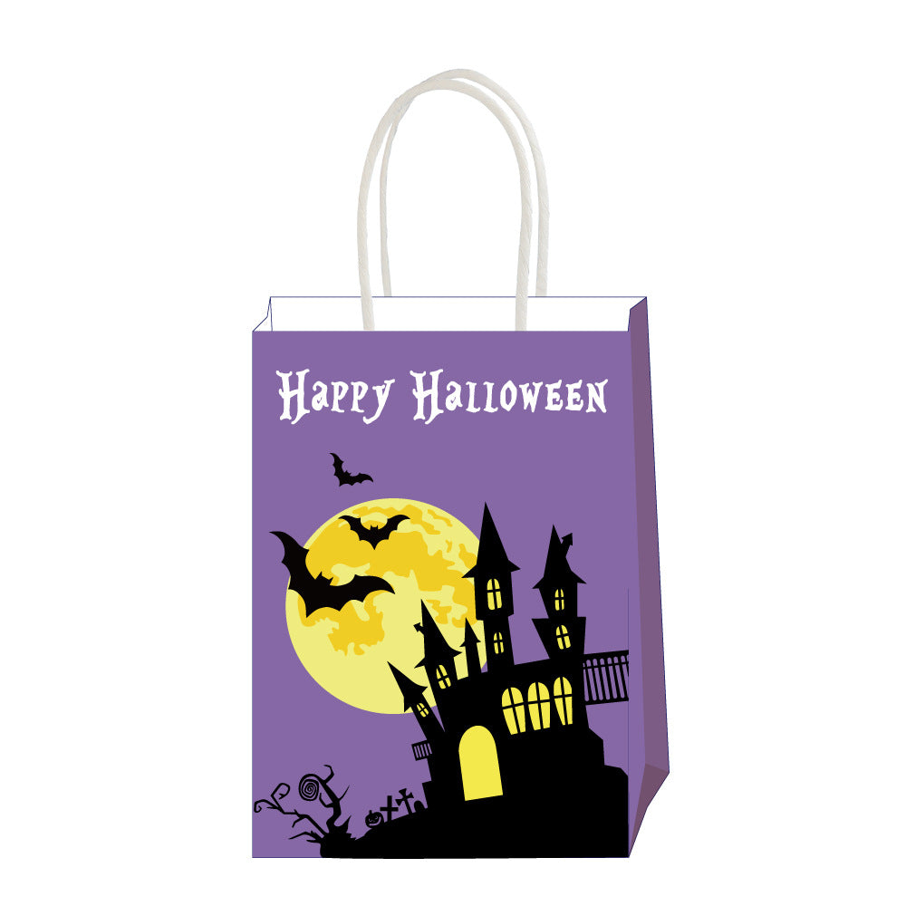Halloween Kraft Paper Candy Gift Bags, Party Treat Bags For Snacks And Party Favors