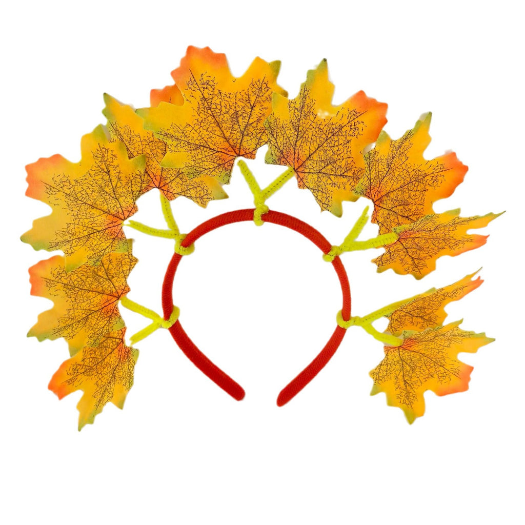 Fall Maple Leaf Headband Red Leaf Hair Accessory Harvest Festival Thanksgiving Party Headpiece