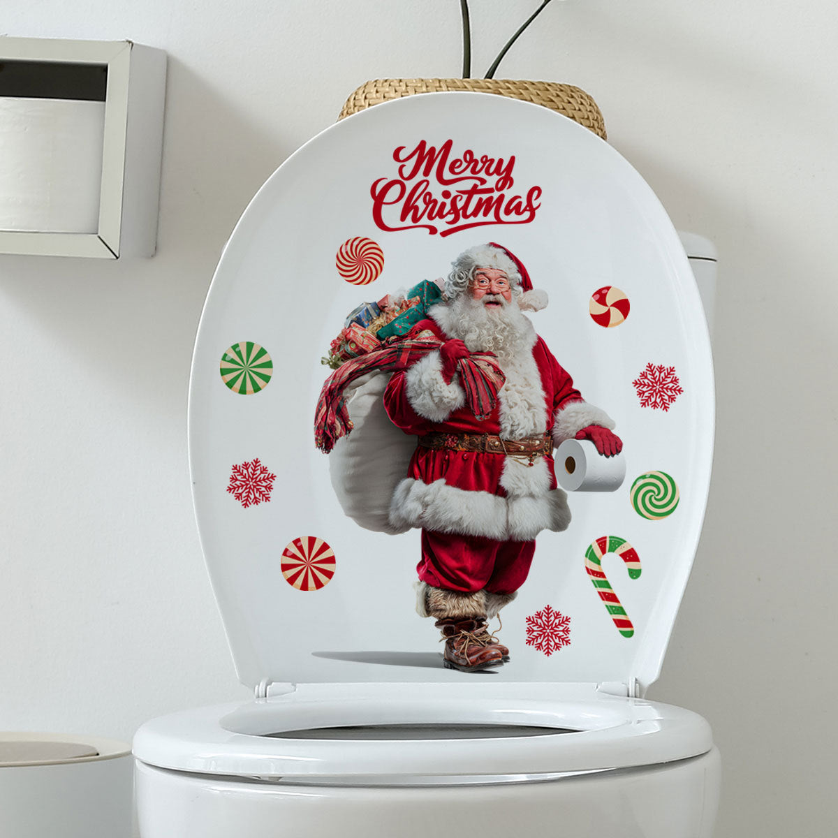 Christmas Static Cling Window Stickers, Festive Holiday Glass Decals for Home Celebration