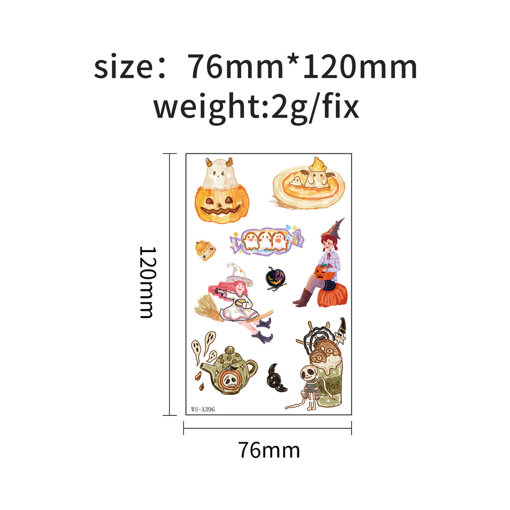 Kids Halloween Temporary Tattoos, Funny Cute Waterproof Sweat Proof Party Tattoo Stickers
