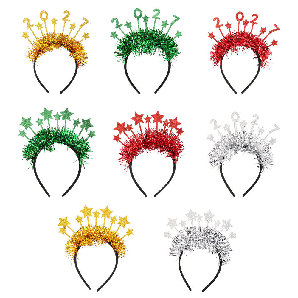 Christmas Star Striped Headbands for Party Costume and Photo Props
