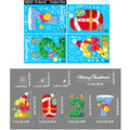 Snowman Reindeer Gingerbread Christmas Window Stickers, Snowflake Static Cling Party Decor