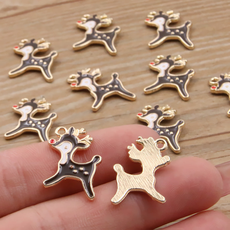 25 Pack Christmas Charm Pendants, Snowflake Tree Santa DIY Jewelry Craft Supplies