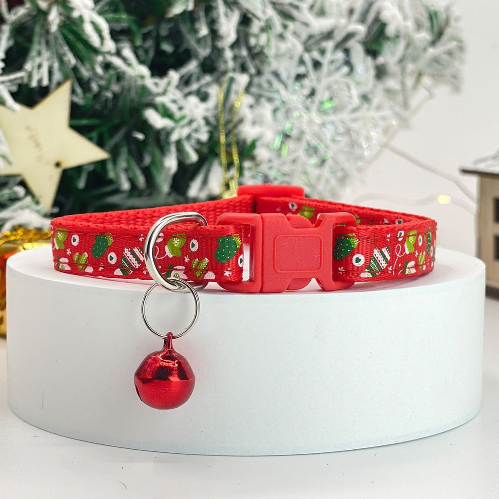 Christmas Pet Collar Bells Necklace for Cats and Dogs, Holiday Bell Collar for Small Medium Pets