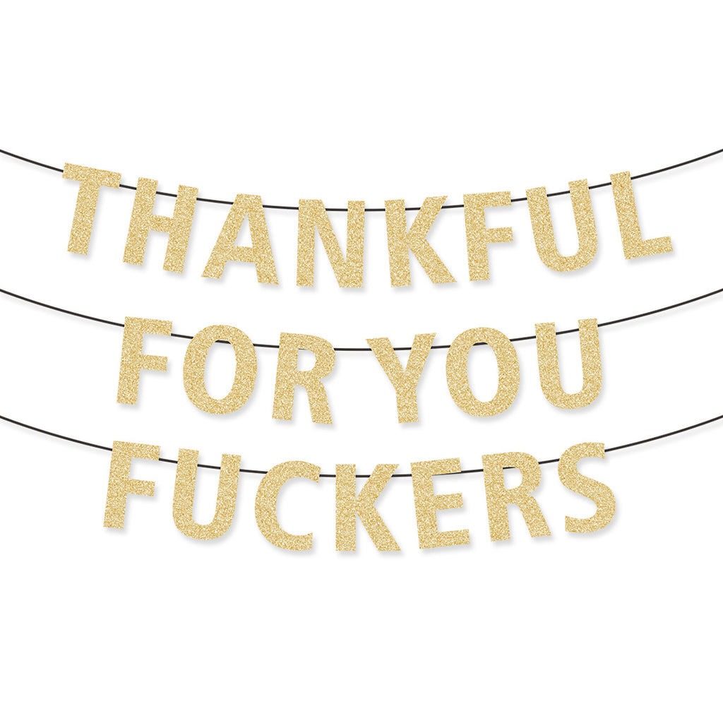 Friendsgiving Party Banner Funny Friends Gathering Decorations Bunting