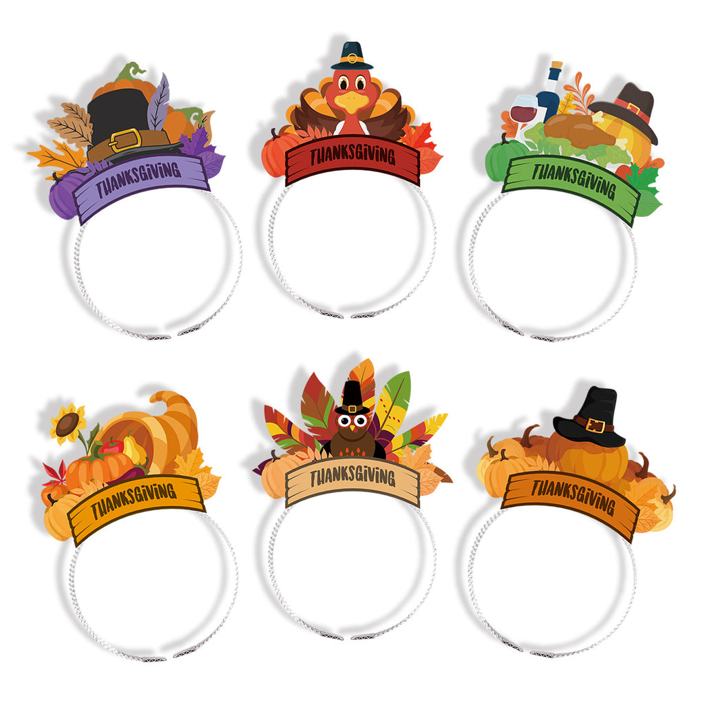 Thanksgiving Party Headband Kids Holiday Hair Accessory Photo Prop Decorations
