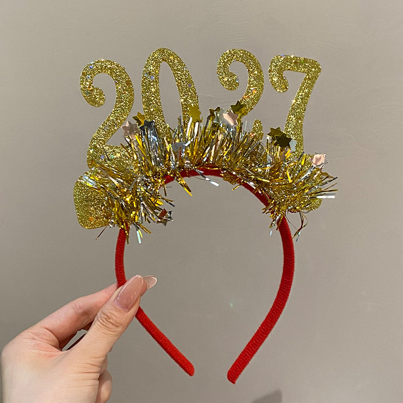 Number Headbands for Christmas New Year Party, Photo Prop Headwear for Kids and Adults