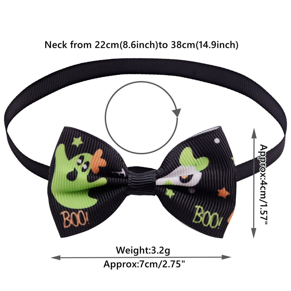 Halloween Pet Bow Tie Collar, Cat Dog Party Decoration Bowtie With Bell Accessory