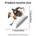 Halloween Fairytale Cartoon Witch Static Window Stickers, Kids Room Living Room Balcony Spooky Decorations