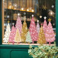 Christmas Window Static Clings, Colorful Pine and Christmas Tree Glass Stickers