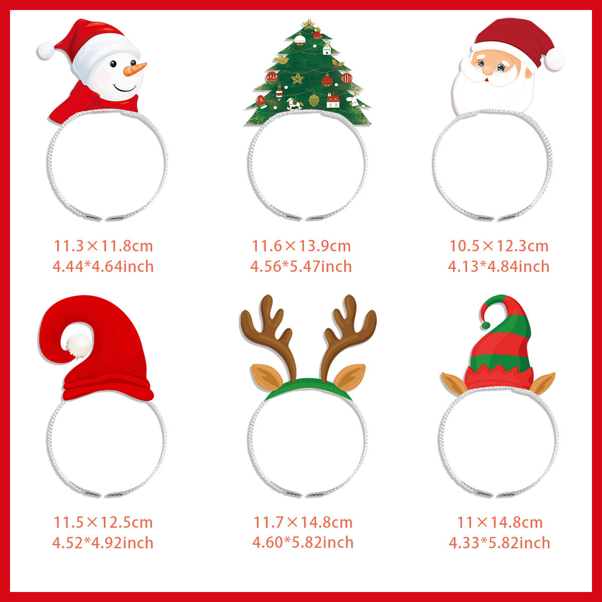 Reindeer Santa Photo Prop Headband, Christmas Party Hair Accessory for Kids Holiday Costume