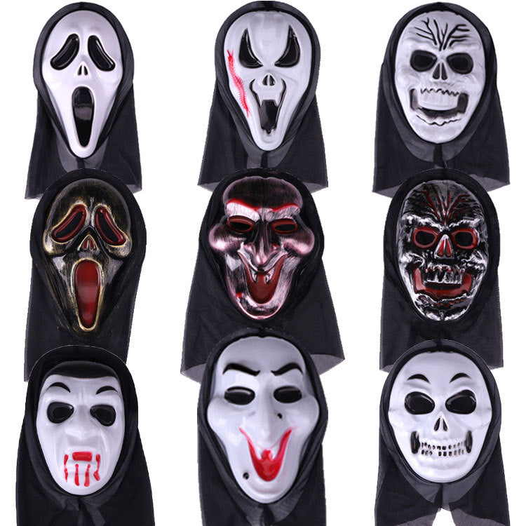 Halloween Scream Ghost Skull Full Head Mask, Scary Masquerade Party Disguise