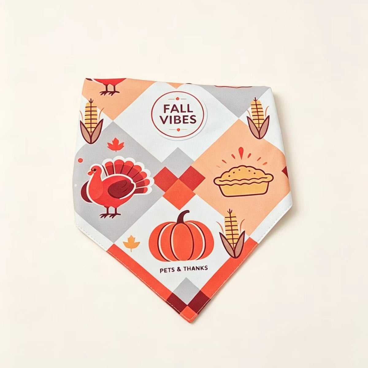 Cartoon Pet Bandana Scarf for Dogs and Cats, Adjustable Tie Triangle Bib for Christmas Thanksgiving