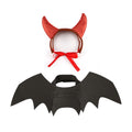 Halloween Pet Devil Horn and Bat Wing Costume Set, 2 Piece Pet Dress Up