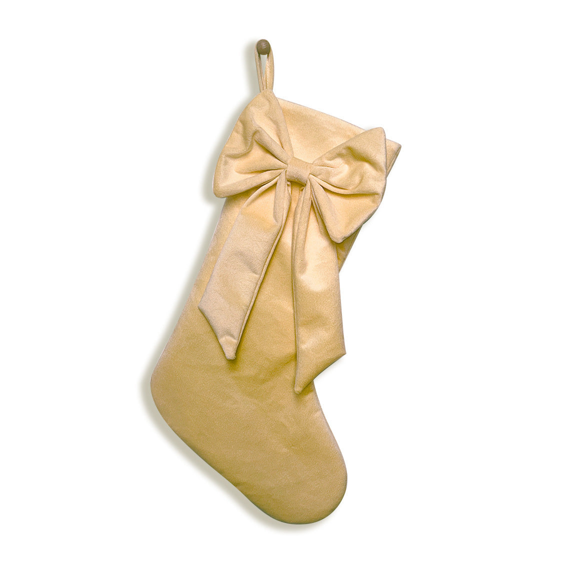 18 Inch Velvet Christmas Stockings with Bows, Plush Fireplace Hanging Gift Candy Bags