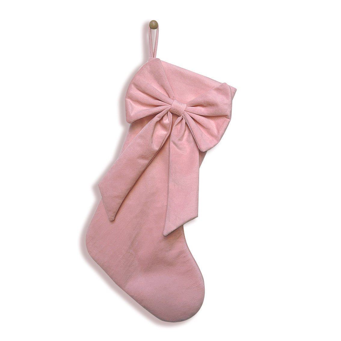 18 Inch Velvet Christmas Stockings with Bows, Plush Fireplace Hanging Gift Candy Bags