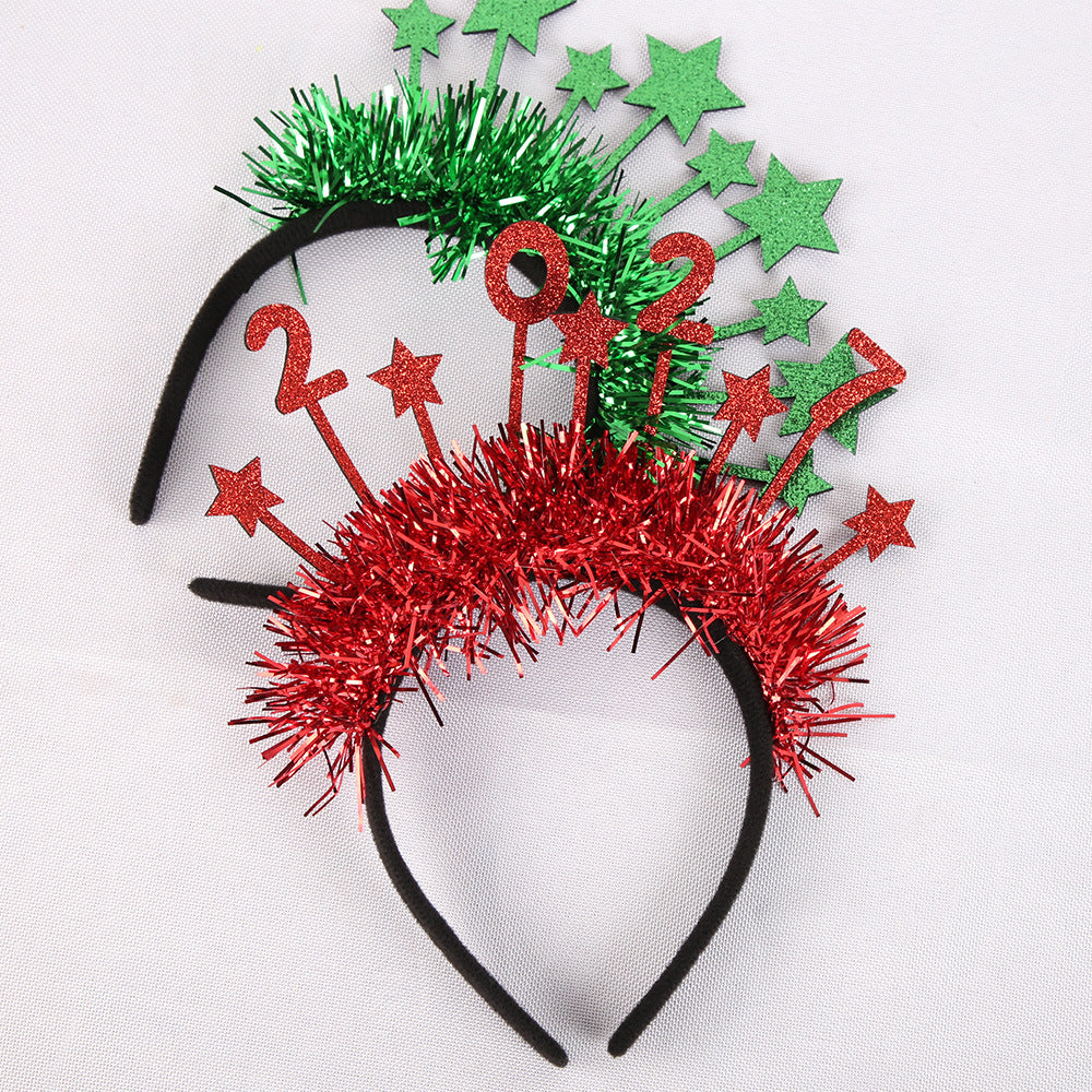 Christmas Star Striped Headbands for Party Costume and Photo Props