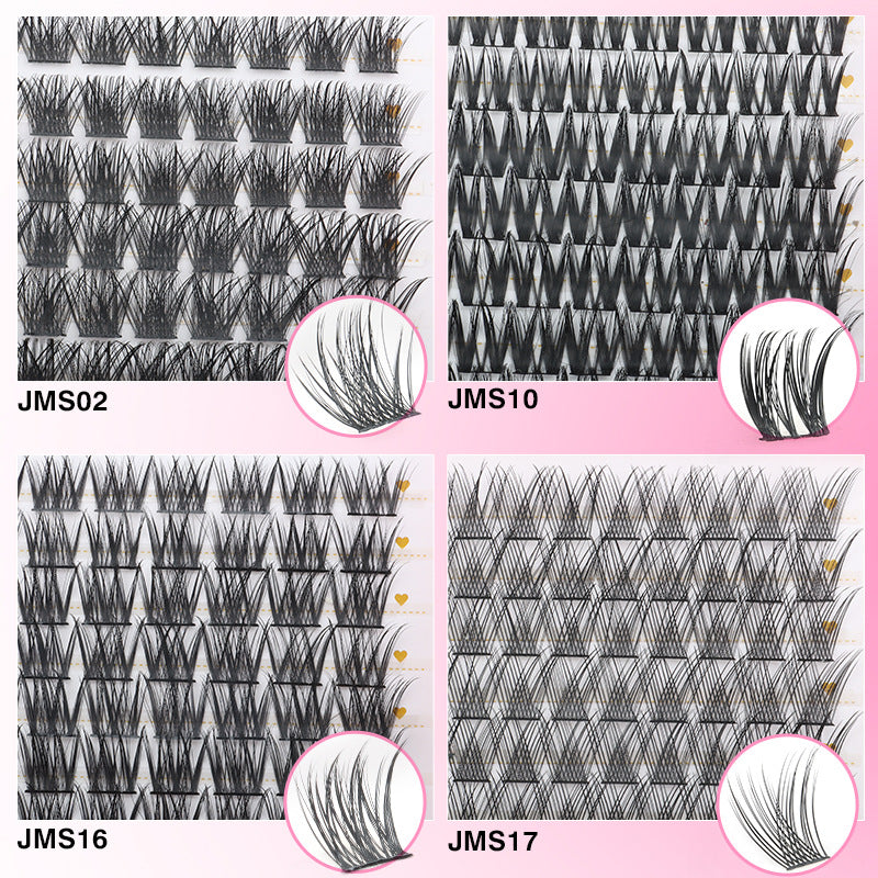Lash Book Cluster False Eyelashes, Natural Fluffy Wispy Segmented Lashes for Beginners