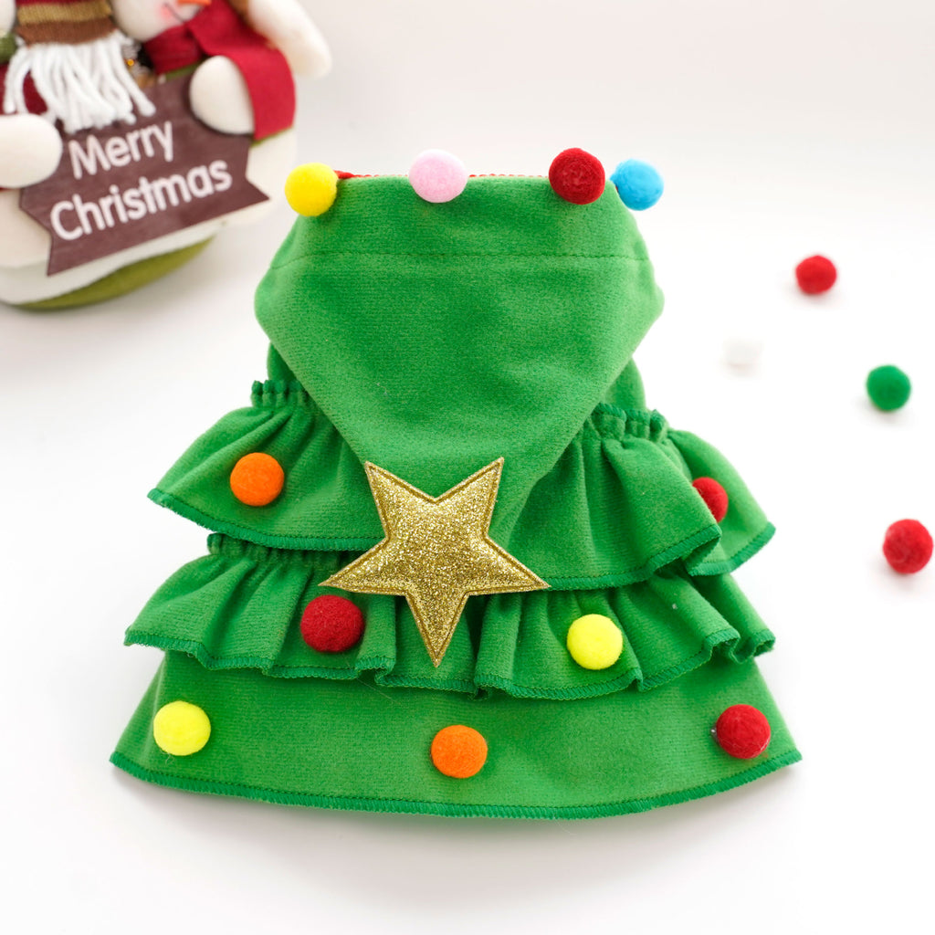 Christmas Pet Cape Dog Cat Costume Fall Winter Holiday Outfit Warm Pet Clothing