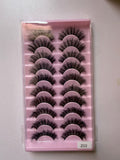 8D Fluffy False Lashes Curly Volume Mink Look Wispy Layered Long Lashes Eye Makeup
