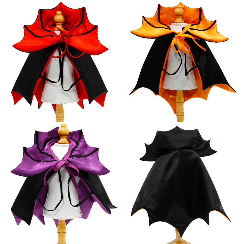 Halloween Bat Cape Costume for Dogs and Cats, Funny Pet Dress Up Cloak