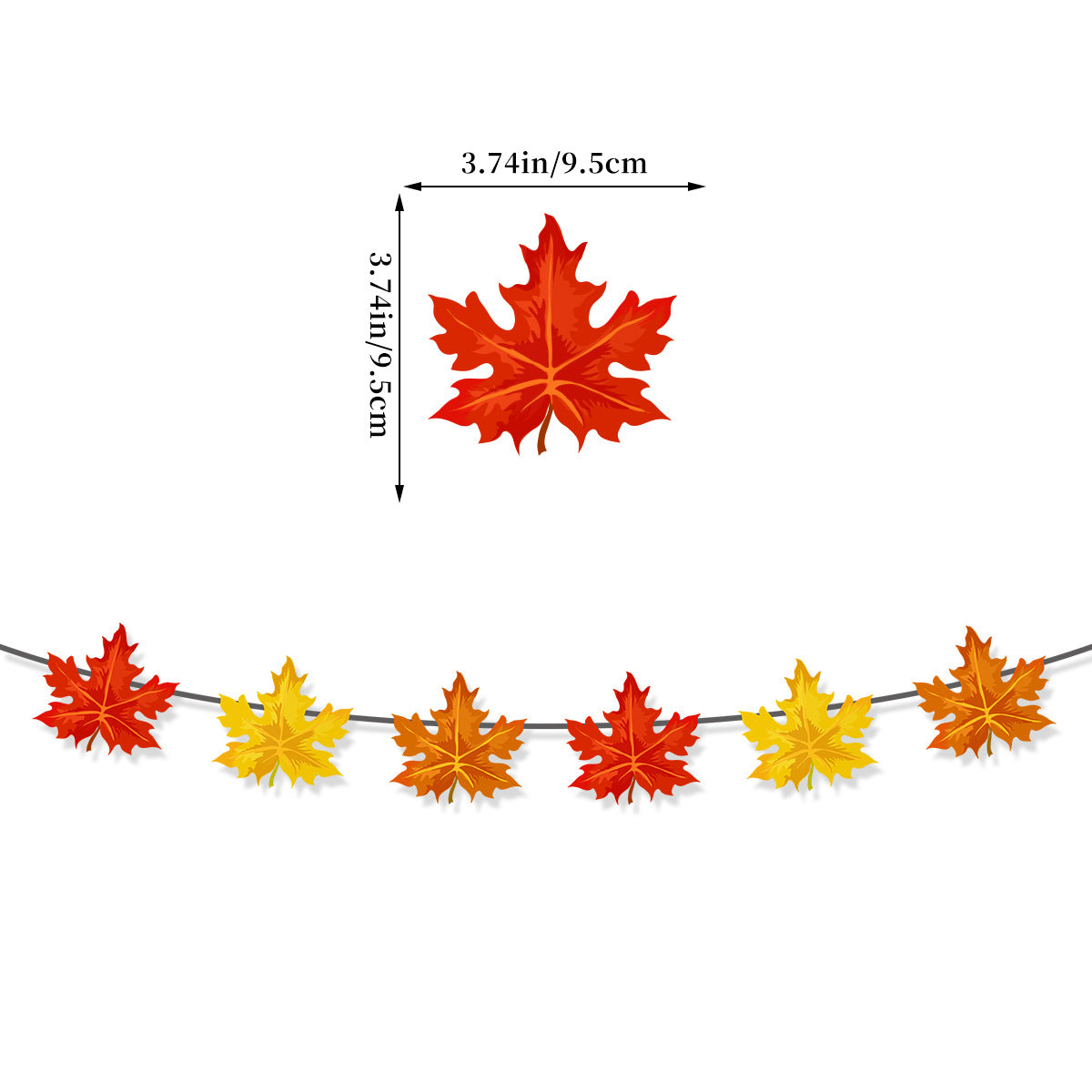 Thanksgiving Fall Harvest Party Banner Pumpkin Maple Leaf Bunting Decorations