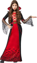 Halloween Girl Vampire Dress Costume, Kids Cosplay Party Outfit