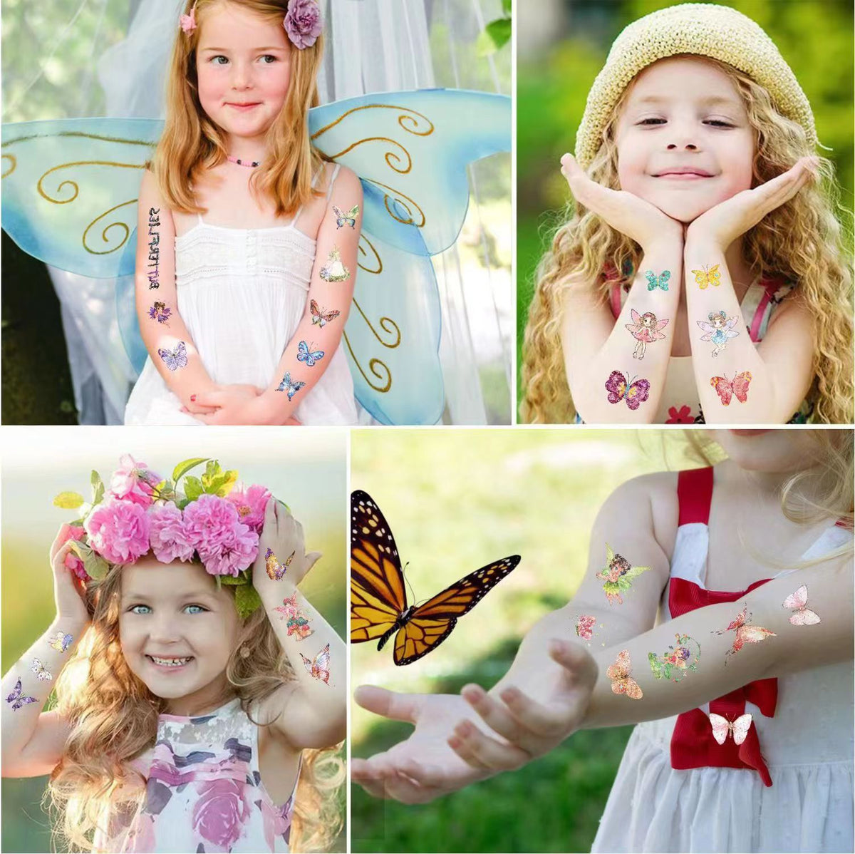 Kids Temporary Tattoos Princess Dinosaur Ocean Cartoon Stickers for Girls Boys Party Favors
