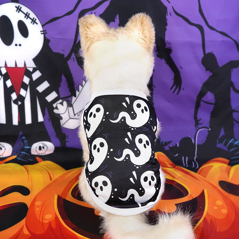 Vampire Pet Cape Costume, Funny Halloween Outfit for Cats and Dogs Adjustable