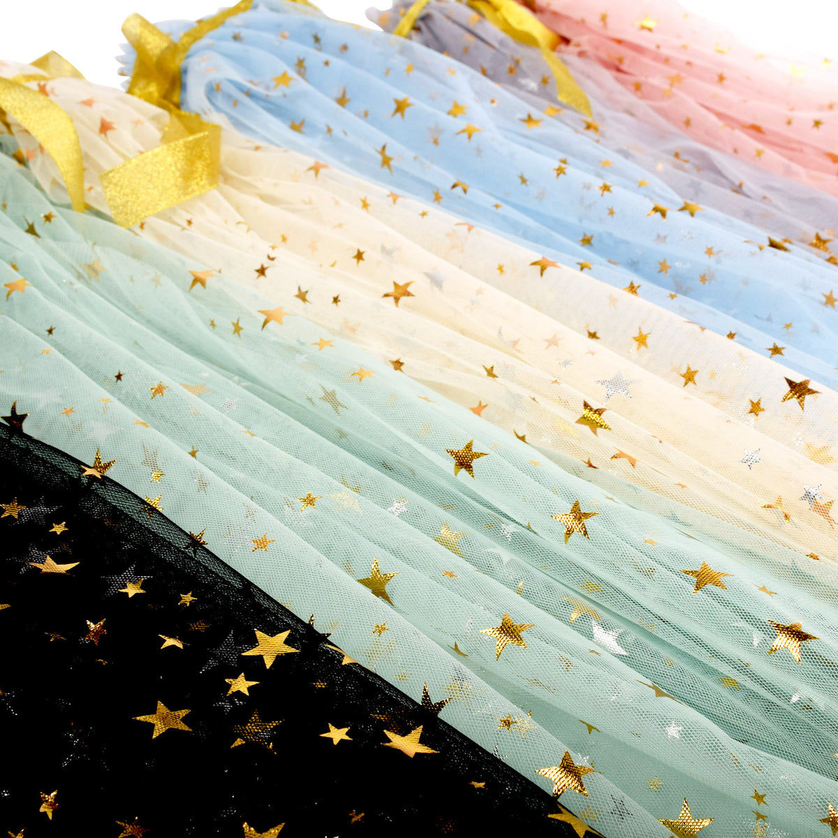 Kids Fairy Tulle Cape, Lightweight Party Performance Cloak With Star Wand Prop
